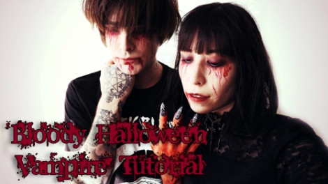 Bloody Halloween Vampire Tutorial | Miho's Happy Life